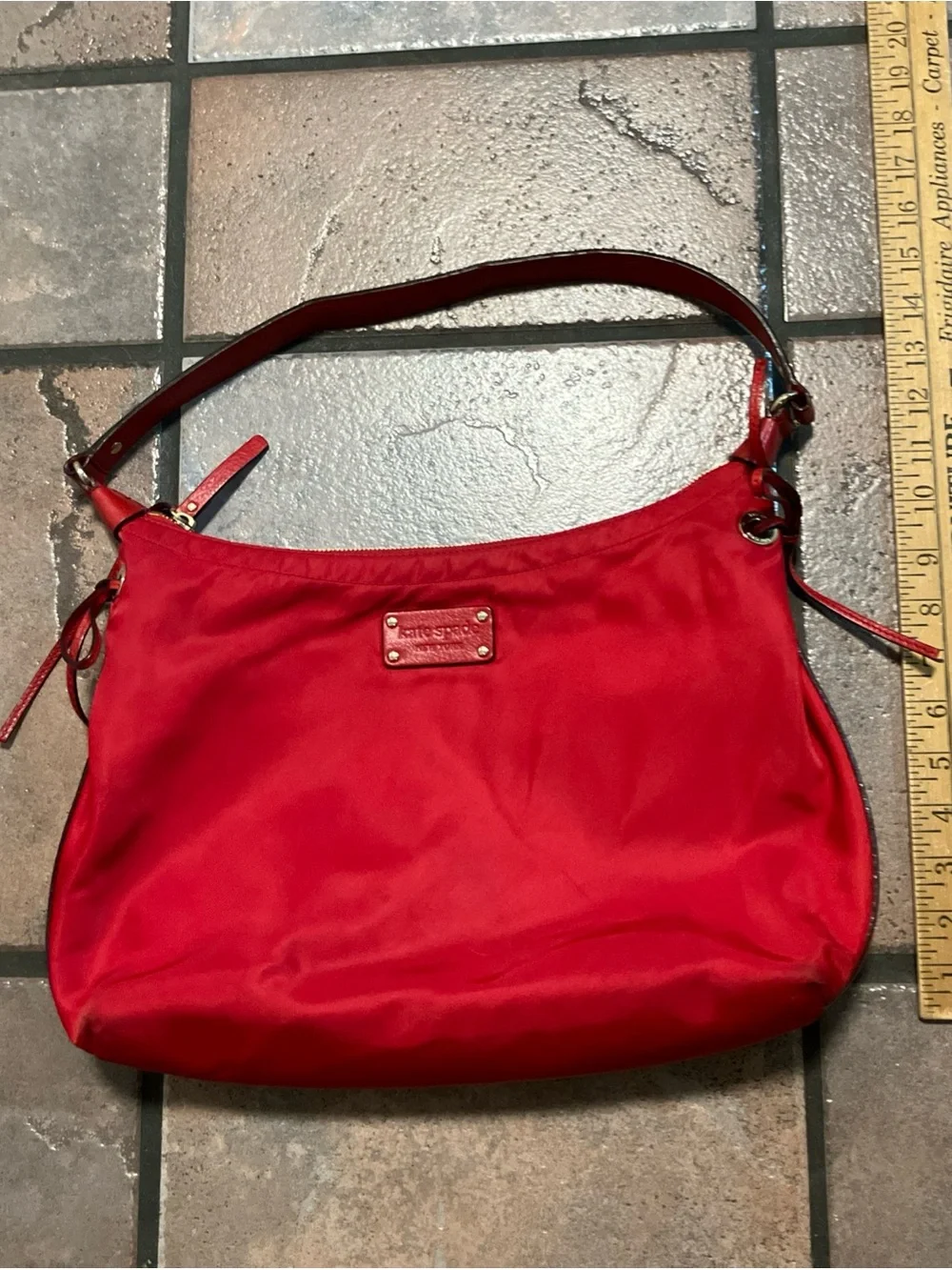 kate spade Red Nylon Shoulder Hobo Bag